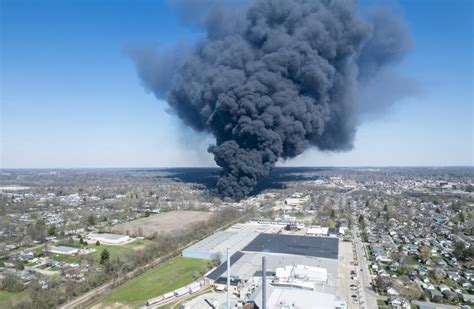Large industrial fire prompts evacuation orders in Indiana